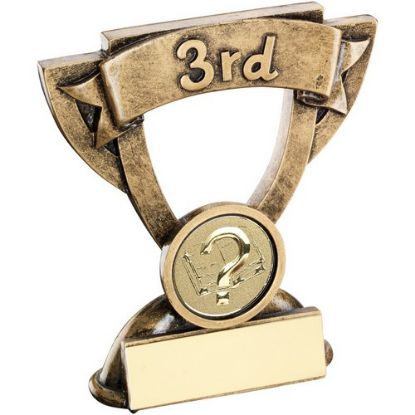 Picture of Brz~gold Mini Cup With Quiz Insert With Plate 3rd