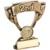 Picture of Brz|gold Mini Cup With Quiz Insert With Plate 2nd - 4.25in