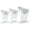 Picture of White|silver Printed Glass Plaque With Quiz Insert With Plate - 7.25in
