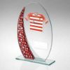 Picture of Jade|red|silv Oval Glass And Plate - (Requires Shirt C) - 8in