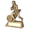 Picture of Brz|gold Female Rugby Mini Figure With Plate  (1in Centre) - 4in