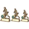 Picture of Brz|gold Female Rugby Mini Figure With Plate  (1in Centre) - 4in