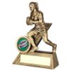 Picture of Brz|gold Female Rugby Mini Figure With Plate  (1in Centre) - 4in