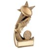 Picture of Brz|gold Rugby Ball And Boot On Shooting Star With Plate (1in Centre) - 4.5in