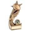 Picture of Brz|gold Rugby Ball And Boot On Shooting Star With Plate (1in Centre) - 4.5in