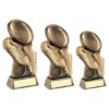 Picture of Brz|gold|pew Flatback Rugby Ball & Boots On Riser With Plate (1in Cen) - 5"