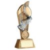 Picture of Brz|pew|gold Rugby Ball And Boot On Mesh Backdrop With Plate (1in Cen) - 6in