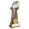 Picture of Brz|pew|gold Rugby Ball On Twin Prongs With Plate (1in Centre) - 10in