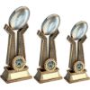 Picture of Brz|pew|gold Rugby Ball On Twin Prongs With Plate (1in Centre) - 10in
