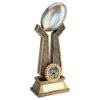 Picture of Brz|pew|gold Rugby Ball On Twin Prongs With Plate (1in Centre) - 10in