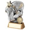 Picture of Pew|gold Rugby Ball With Boot|shirt On Brz Base With Plate (1in Cen) - 5.25"