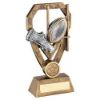 Picture of Brz|pew|gold Rugby Boot And Ball & Posts On Diamond With Plate (1in Cen) - 7in