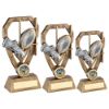 Picture of Brz|pew|gold Rugby Boot And Ball & Posts On Diamond With Plate (1in Cen) - 7in