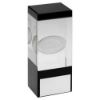 Picture of Clear|black Glass Block With Lasered Rugby Image With Plate - 5.5in