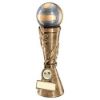 Picture of Brz|pew|gold Volleyball Leaf Column With Plate (1in Centre) - 9in
