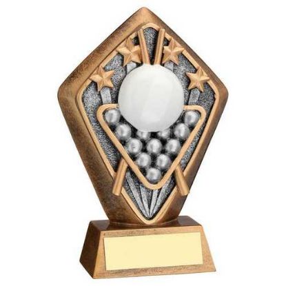 Picture of Brz~gold Diamond Holder With Snooker Disc And Plate