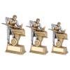 Picture of Brz|pew Male Pool|snooker Figure With Star Backing With Plate (1in Centre) - 6in