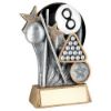Picture of Pew|gold|blk|white Pool Ball On Brz Base With Plate (1in Cen) - 7.25in