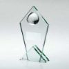 Picture of Jade Glass Pointed Plaque With Half Pool Ball And Plate - 6.75in