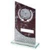 Picture of Brown Marble Printed Glass Plaque With Pool|snooker Insert And Plate - 8.25in