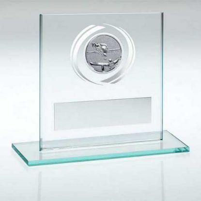 Picture of Jade|silver Glass With Pool|snooker Insert And Plate - 3.25in