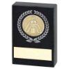Picture of Black Marble With Silver|gold Wreath, Cricket Insert And Plate - 3x2in