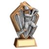 Picture of Brz|gold Diamond Holder With Cricket Batsman Disc With Plate - 5.25in