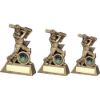 Picture of Brz|gold Mini Male Cricket Batsman Figure With Plate (1in Centre) - 5.5in