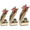 Picture of Brz|gold|red Cricket Ball And Bat On Shooting Star With Plate (1in Cen) - 4.5in