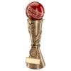 Picture of Brz|gold|red Cricket Ball Leaf Column With Plate (1in Centre) - 7in