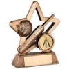 Picture of Brz|gold Resin Cricket Mini Star With Plate     (1in Centre) - 3.75in