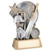 Picture of Pew|gold Cricket Ball With Bat|stumps On Brz Base With Plate (1in Cen) - 5.25"