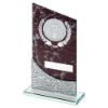 Picture of Brown Marble Printed Glass Plaque With Cricket Insert And Plate - 9in