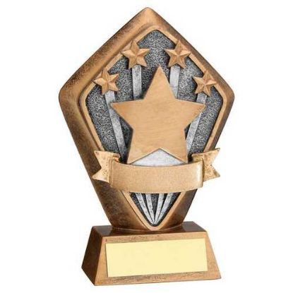 Picture of Brz~gold Diamond Holder With Stars Disc With Plate