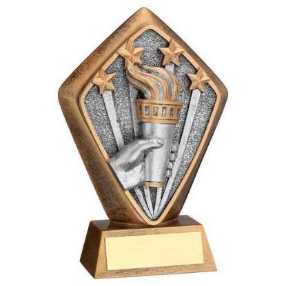 Picture of Brz~gold Diamond Holder With Victory Torch Disc With Plate