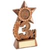 Picture of Leaf And Star Award With Plate (1in Centre) Bronze 3rd - 4.75in