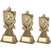 Picture of Brz|gold Generic 3 Star Wreath Series With Plate (2in Centre) - 8in