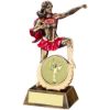 Picture of Brz|gold|red Generic Female Hero With Plate (2in Centre) - 7.5in