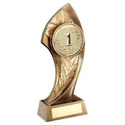Picture of Brz~gold Centre Holder With Twisted Leaf With Plate (2in Centre)