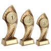 Picture of Brz|gold Centre Holder With Twisted Leaf With Plate (2in Centre) - 7in