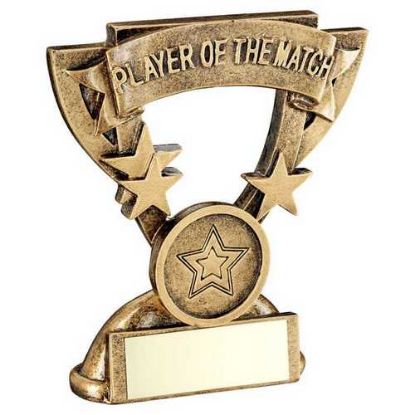 Picture of Brz~gold Player Of The Match Mini Cup With Plate (1in Centre)