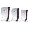 Picture of Jade Glass With Claret|silver Marble Detail With Plate (1in Centre) - 6.5in
