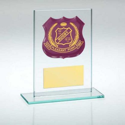 Picture of Jade Glass Plaque With Plate (Requires Sp Shield Or Shirt B) - 4.5in