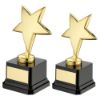 Picture of Gold Metal Star On Black Plastic Base Assembled Trophy - 6in
