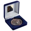 Picture of Blue Velvet Box And 60mm Medal Victory Torch Trophy Bronze - 4in