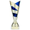Picture of Gold|blue Plastic V Stem Trophy Cup - 8.25in