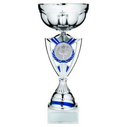 Picture of Silver~blue Shield Trophy Cup (2in Cen)