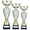 Picture of Gold|matt Silver 3 Stripe Trophy Cup (2in Centre) - 14.25in