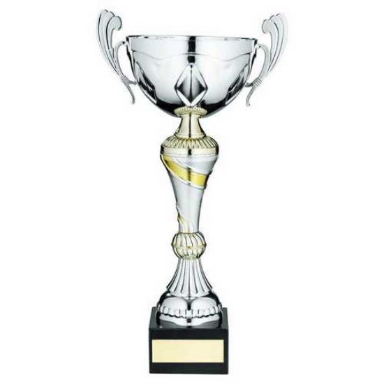 Trophy Distributors - Silver|gold Trophy Cup With Handles - 11in