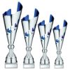 Picture of Silver|blue Metal Wreath Trophy Cup - 17.25in